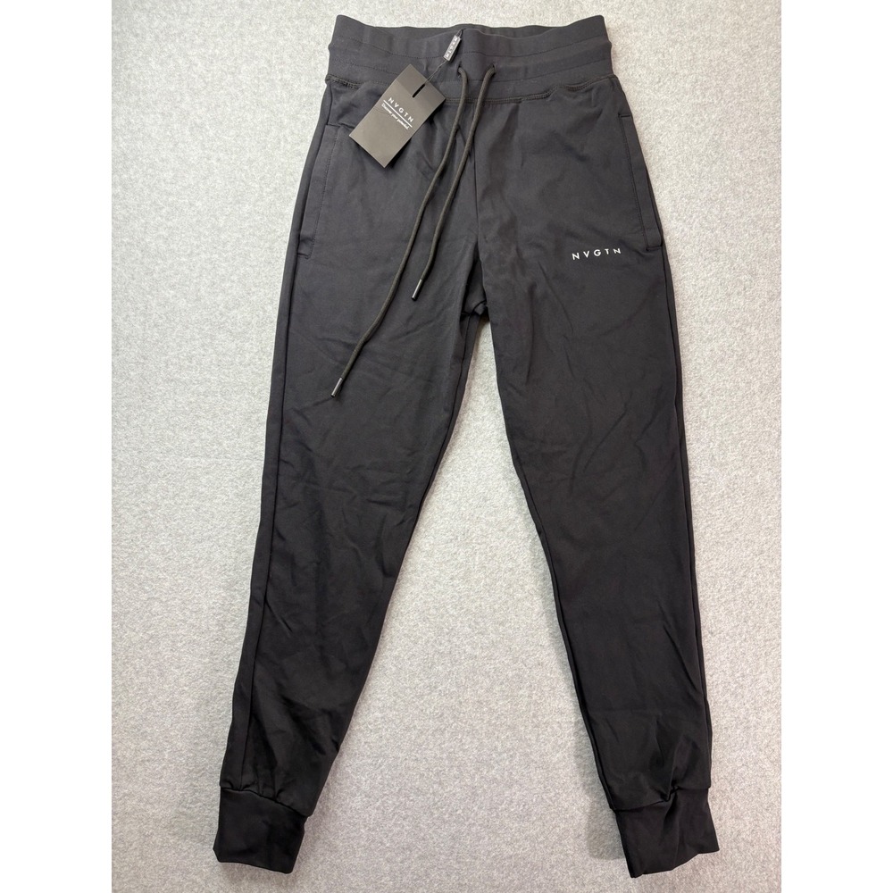 NVGTN Black High Waisted Joggers Tapered Sweatpants Small NWT
